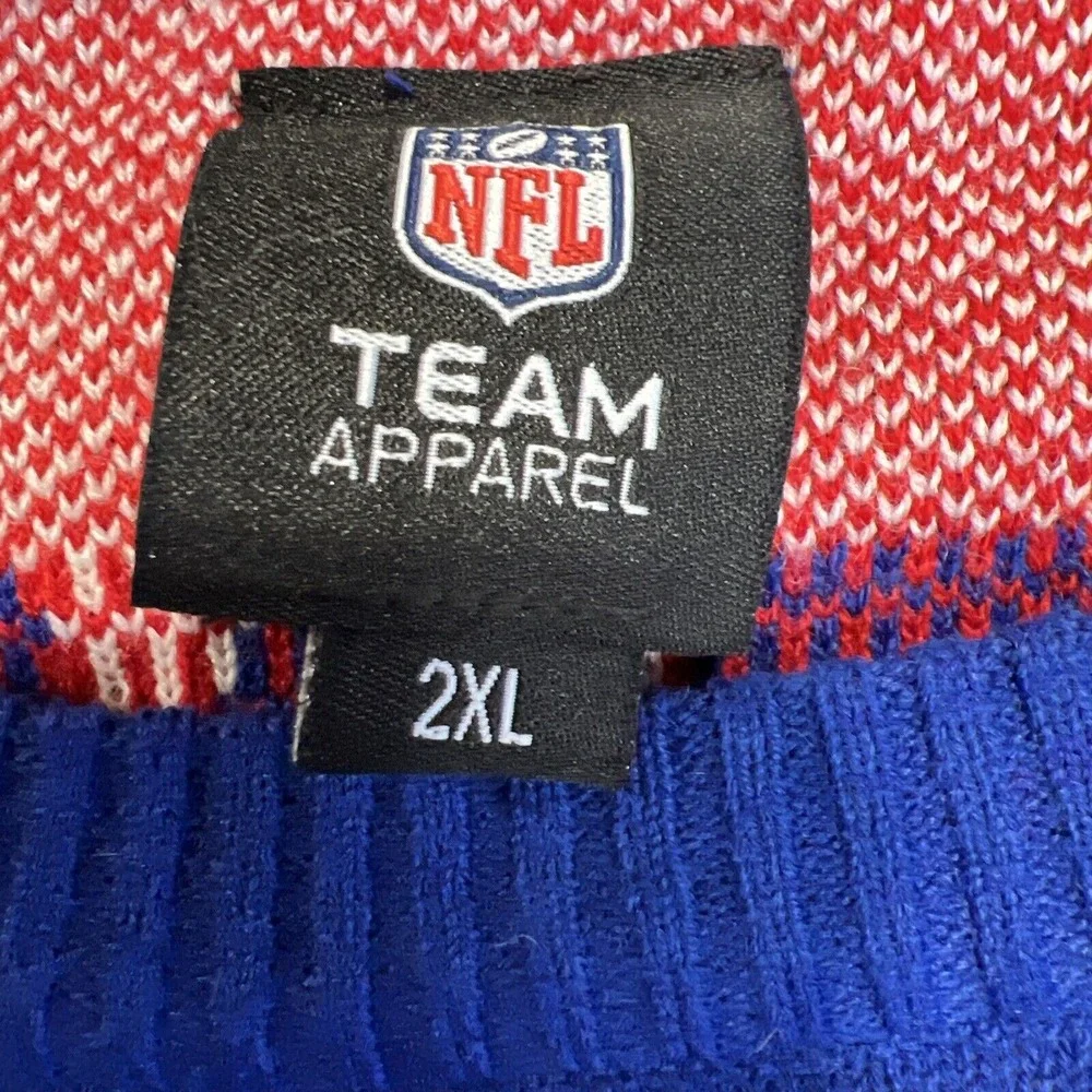 New York Giants NFL Sweater Sz XXL 2XL LED Light Up Christmas Ugly Pullover‎